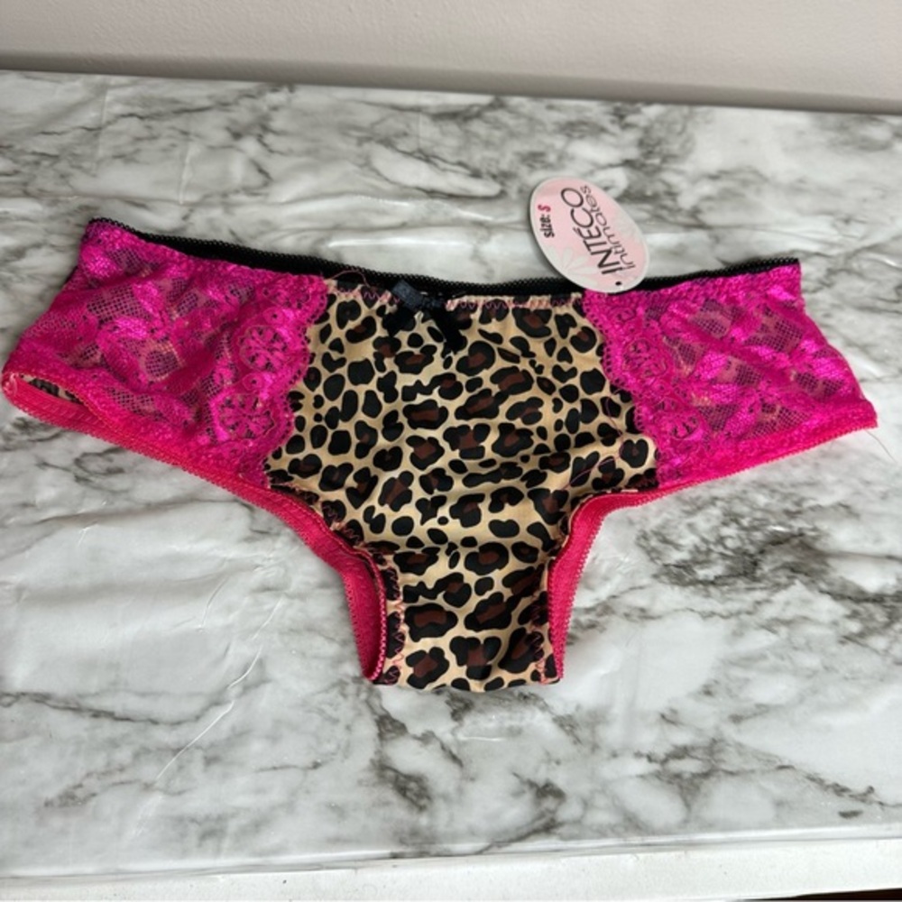 Pink animal print panties